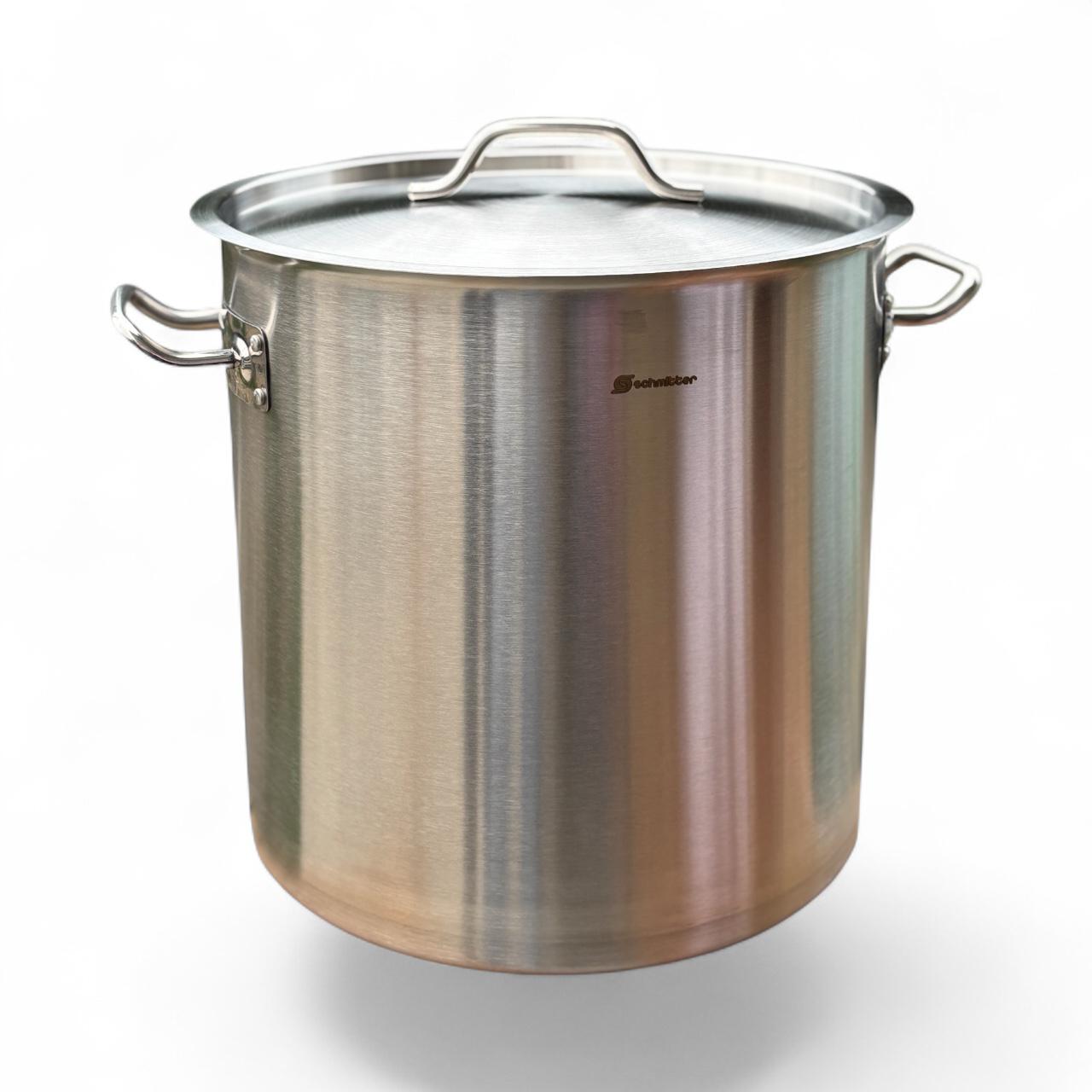 Oală Cilindrică Profesională din Inox Schmitter, 40×40 cm, 50 Litri, cu Capac Oală Cilindrică Profesională din Inox Schmitter, 40×40 cm, 50 Litri, cu Capac